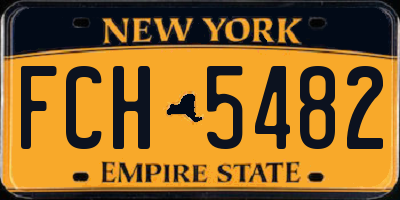 NY license plate FCH5482