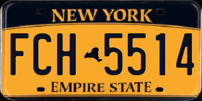 NY license plate FCH5514