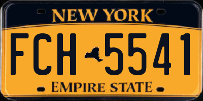 NY license plate FCH5541