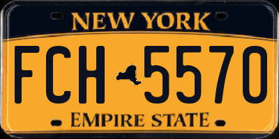 NY license plate FCH5570