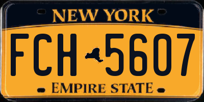 NY license plate FCH5607
