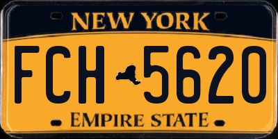 NY license plate FCH5620