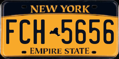 NY license plate FCH5656