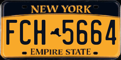NY license plate FCH5664