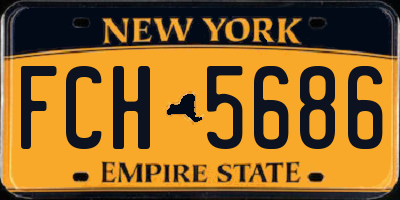 NY license plate FCH5686