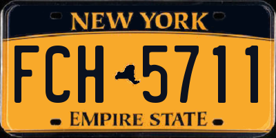 NY license plate FCH5711