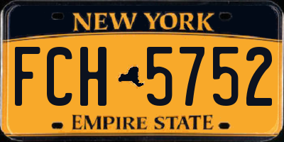 NY license plate FCH5752