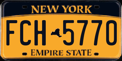 NY license plate FCH5770