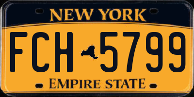 NY license plate FCH5799