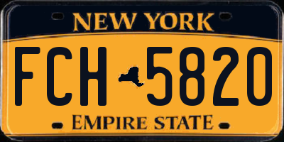 NY license plate FCH5820