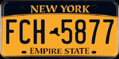 NY license plate FCH5877
