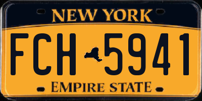NY license plate FCH5941