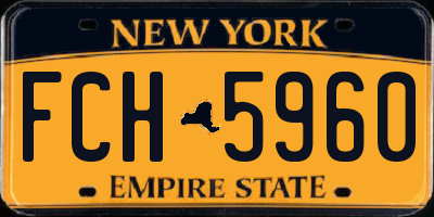 NY license plate FCH5960