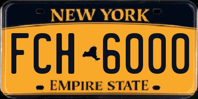 NY license plate FCH6000