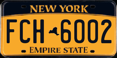 NY license plate FCH6002