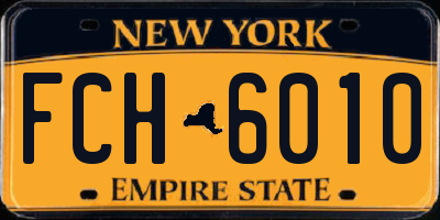 NY license plate FCH6010
