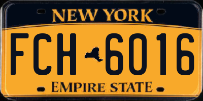 NY license plate FCH6016