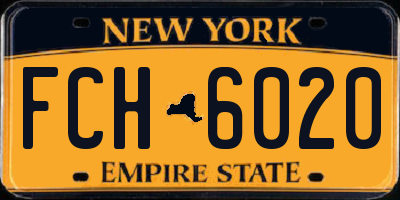 NY license plate FCH6020