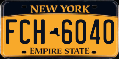 NY license plate FCH6040