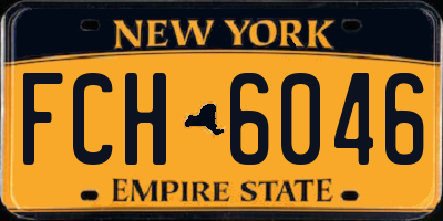 NY license plate FCH6046