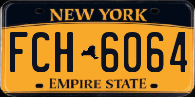 NY license plate FCH6064