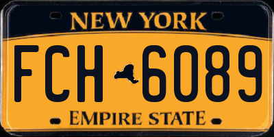 NY license plate FCH6089