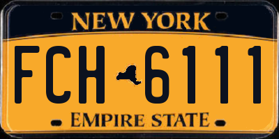 NY license plate FCH6111