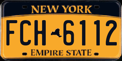 NY license plate FCH6112