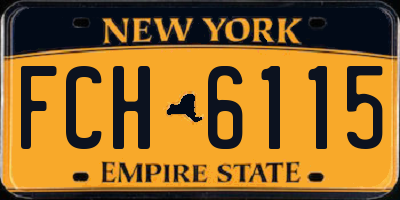 NY license plate FCH6115