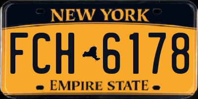 NY license plate FCH6178