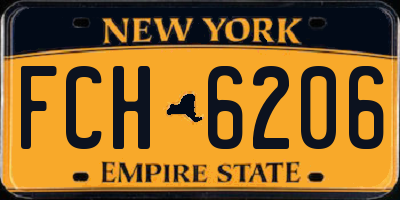 NY license plate FCH6206