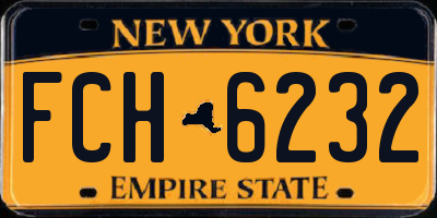 NY license plate FCH6232