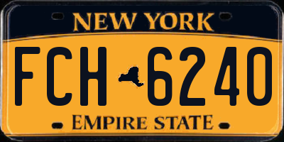 NY license plate FCH6240