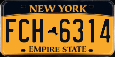 NY license plate FCH6314