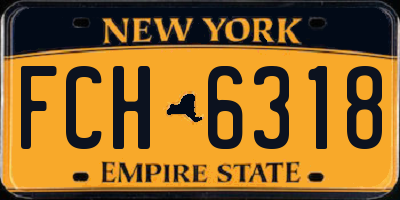 NY license plate FCH6318