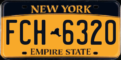 NY license plate FCH6320