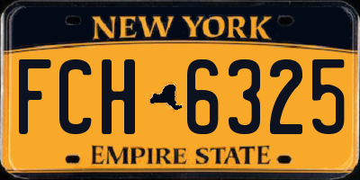 NY license plate FCH6325