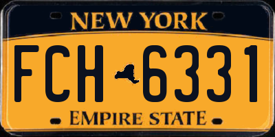 NY license plate FCH6331