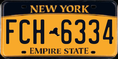 NY license plate FCH6334
