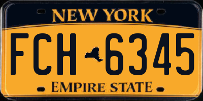 NY license plate FCH6345
