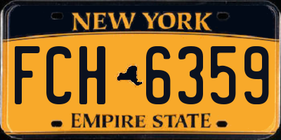 NY license plate FCH6359