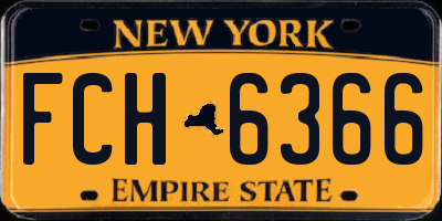 NY license plate FCH6366