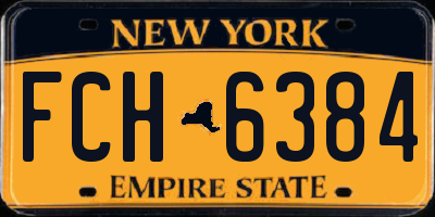 NY license plate FCH6384