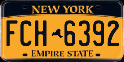 NY license plate FCH6392