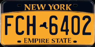 NY license plate FCH6402