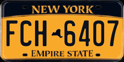NY license plate FCH6407