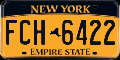 NY license plate FCH6422