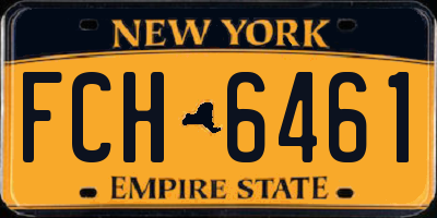 NY license plate FCH6461