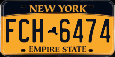 NY license plate FCH6474