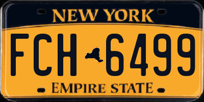 NY license plate FCH6499